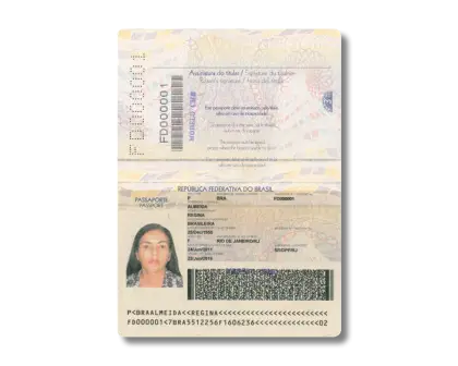 Open Passport with Photo