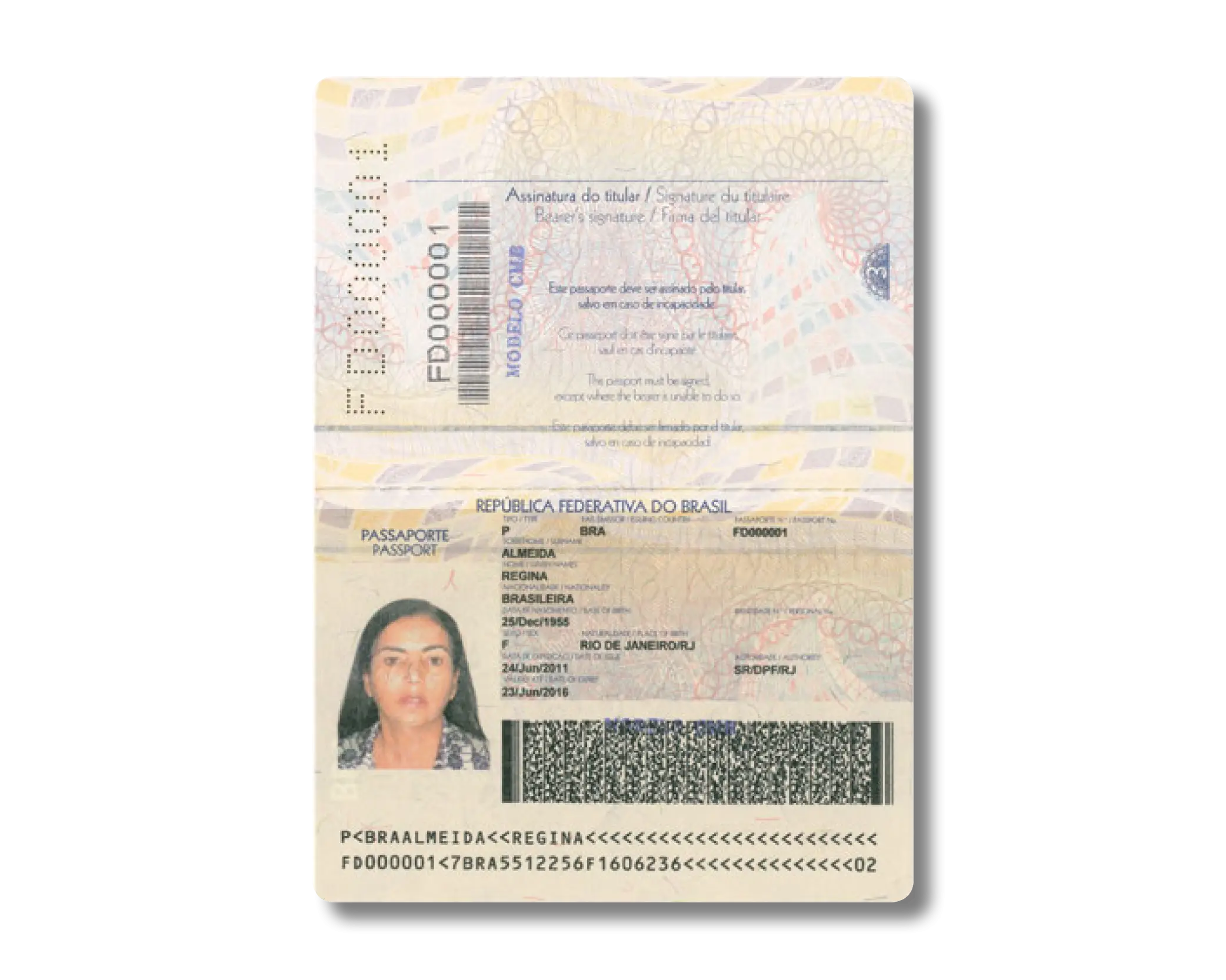 Open Passport with Photo