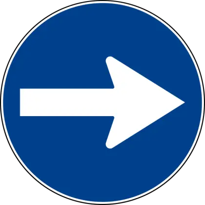Right Arrow Traffic Road Sign