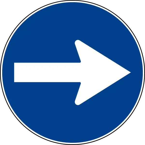 Right Arrow Traffic Road Sign