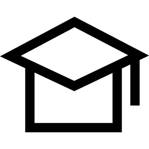 Simple Graduation Cap Icon Representing Education