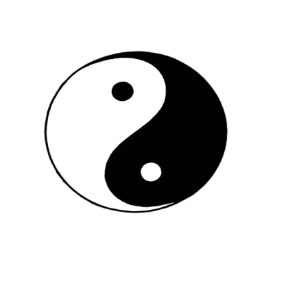 Classic Black and White Yin Yang Symbol