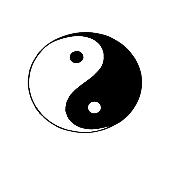 Classic Black and White Yin Yang Symbol
