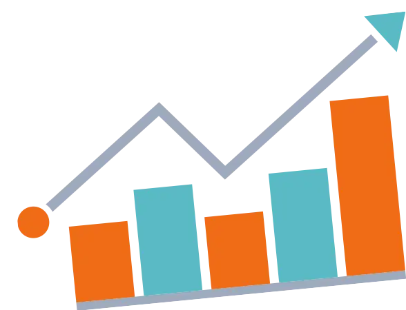 Rising Bar Graph Indicating Growth