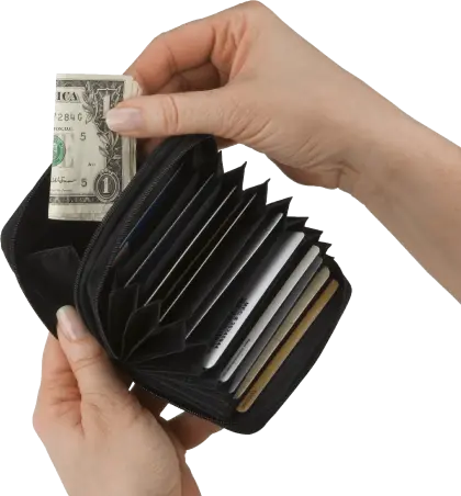 Wallet with Cash and Cards