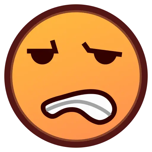 Angry or Displeased Emoji Face Illustration