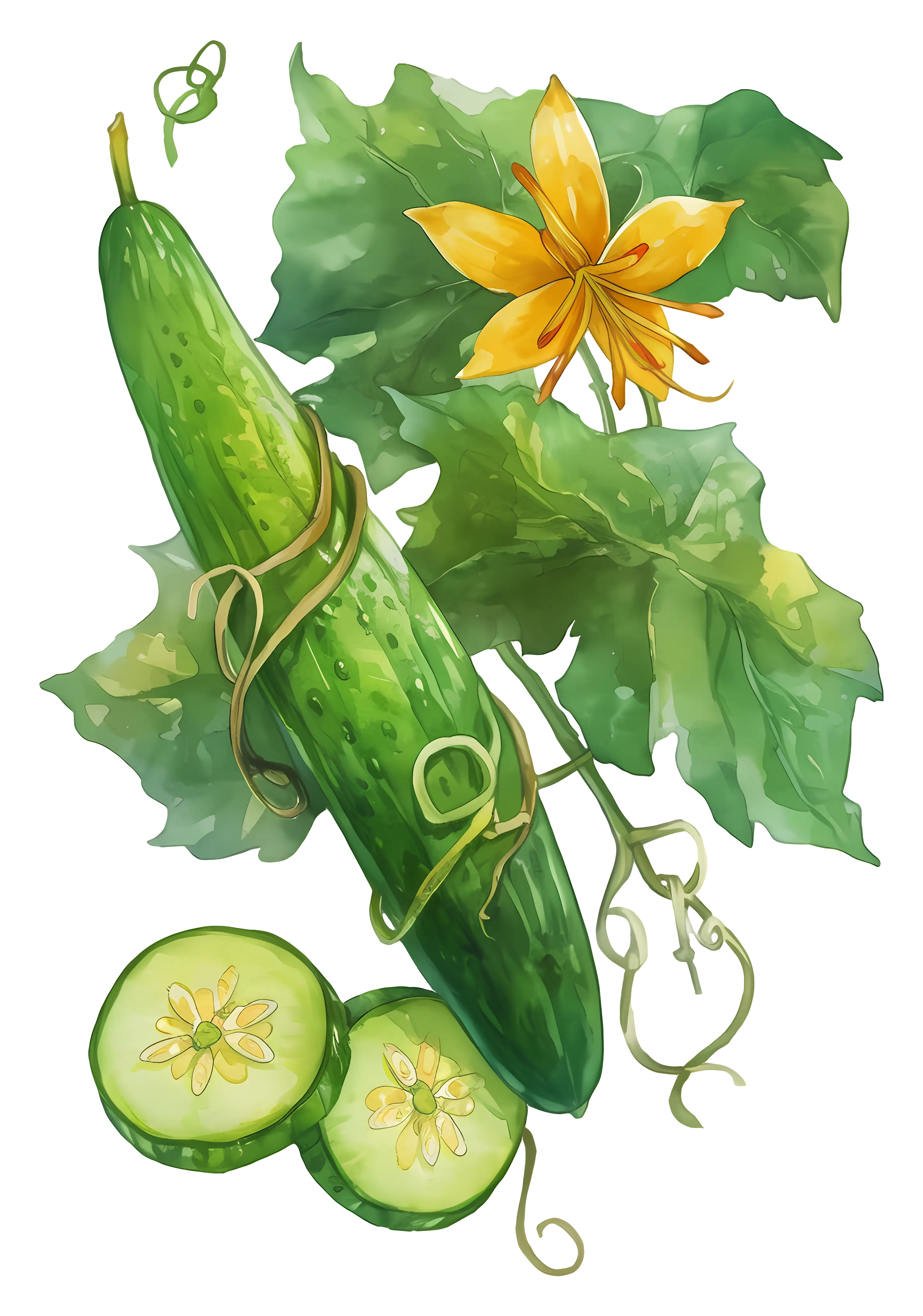 Green Cucumber Vegetable