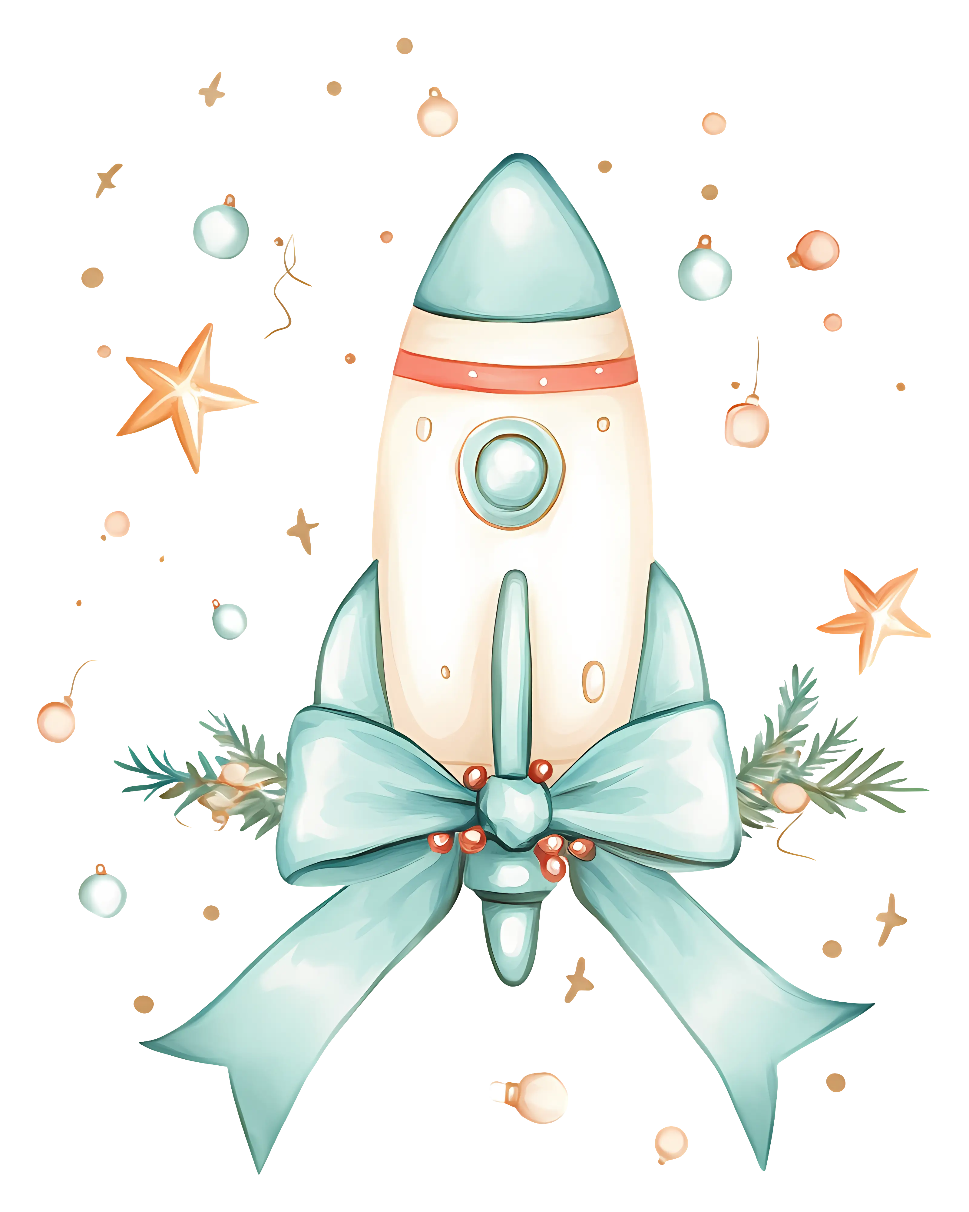 Festive Rocket with Bow