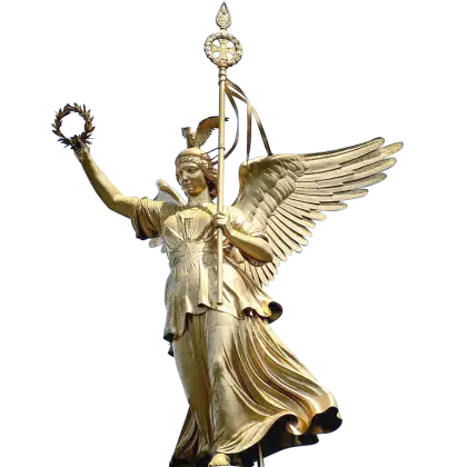 Majestic Golden Angel Statue