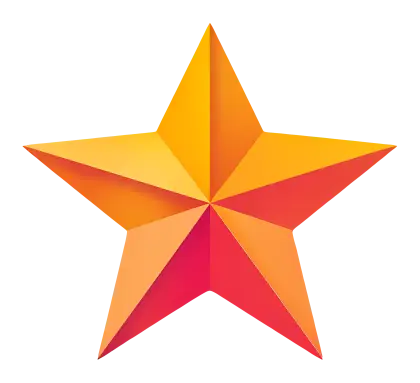 Vivid Orange and Yellow Star Icon