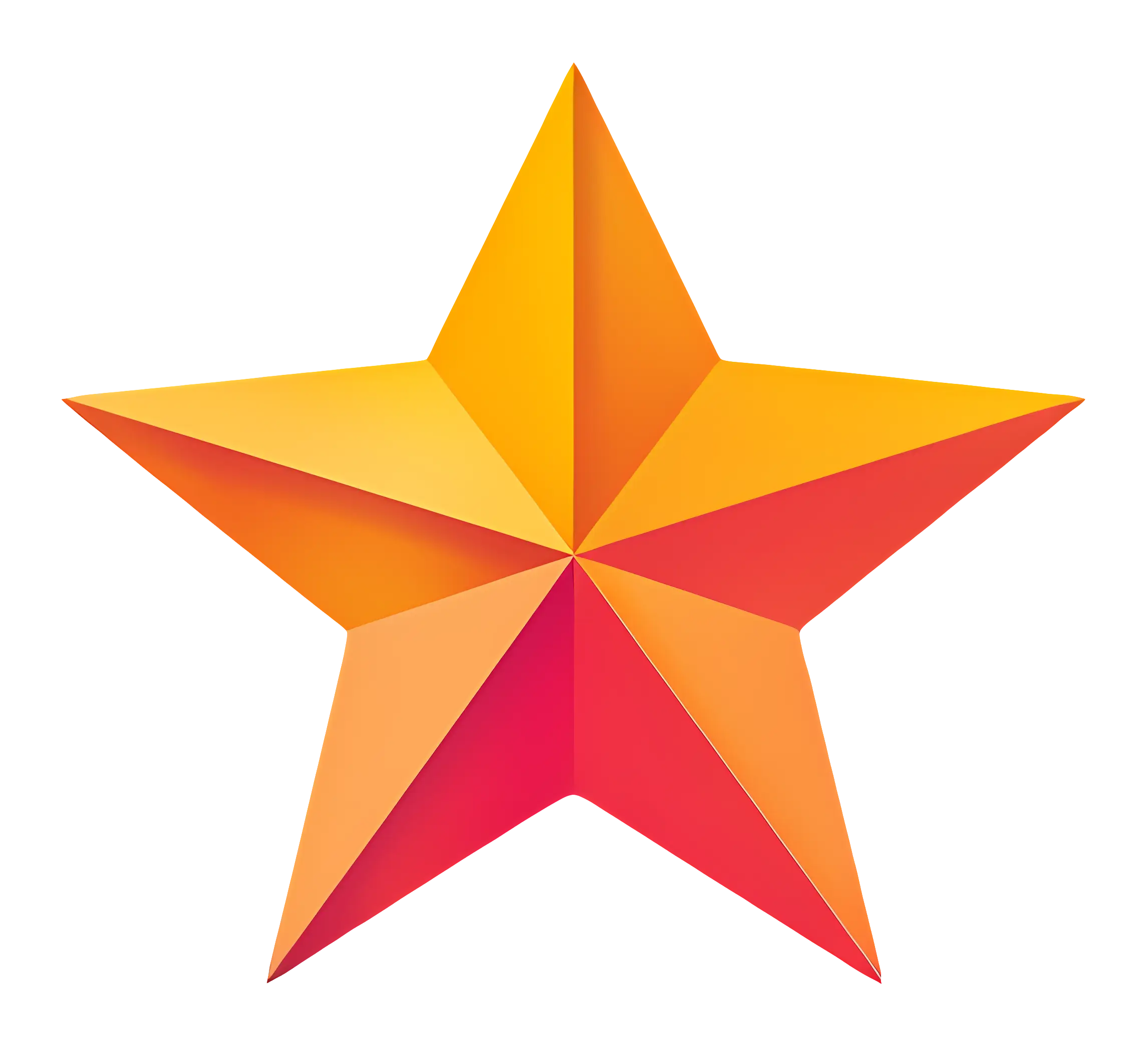 Vivid Orange and Yellow Star Icon