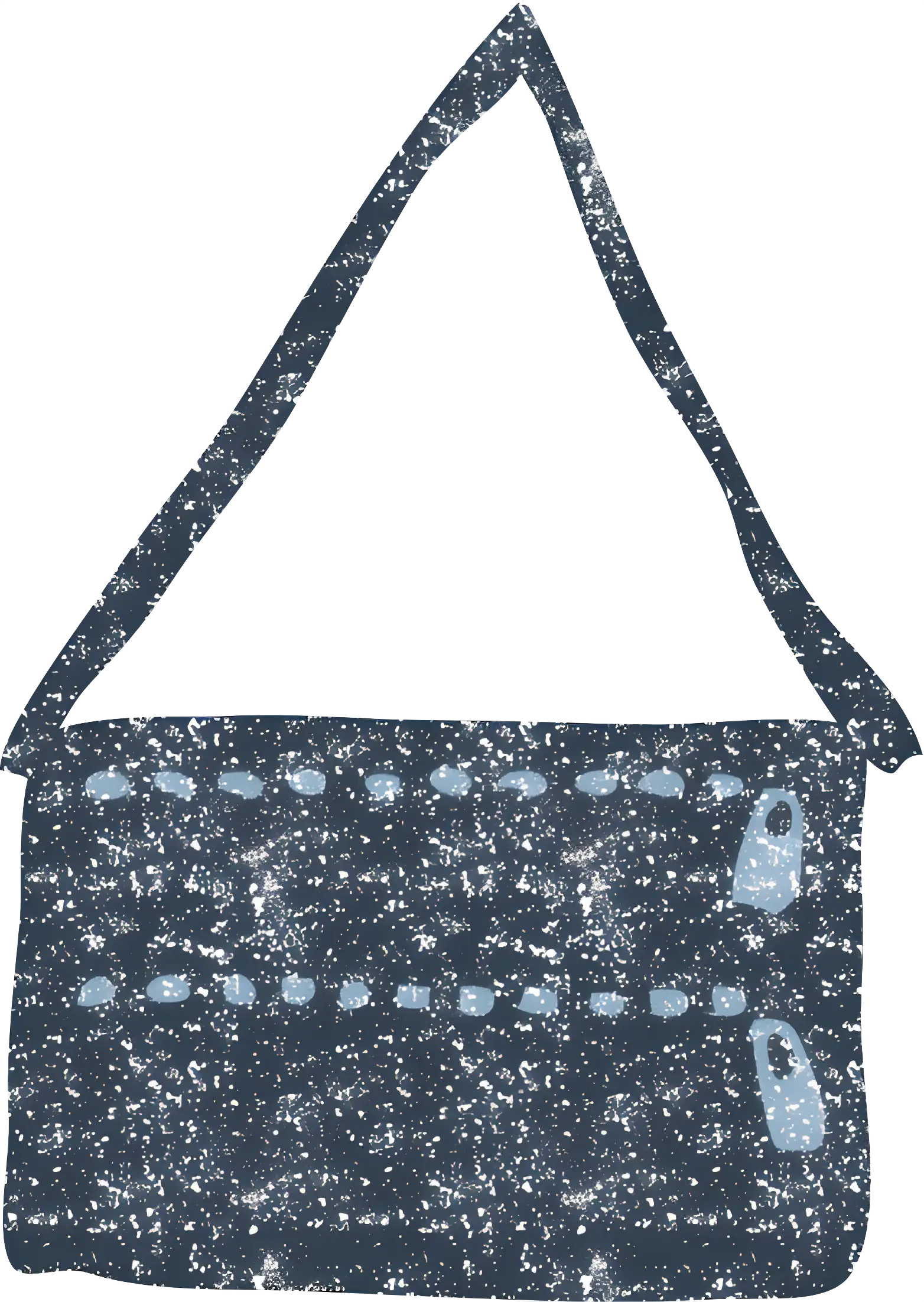 Blue Casual Bag with Strap