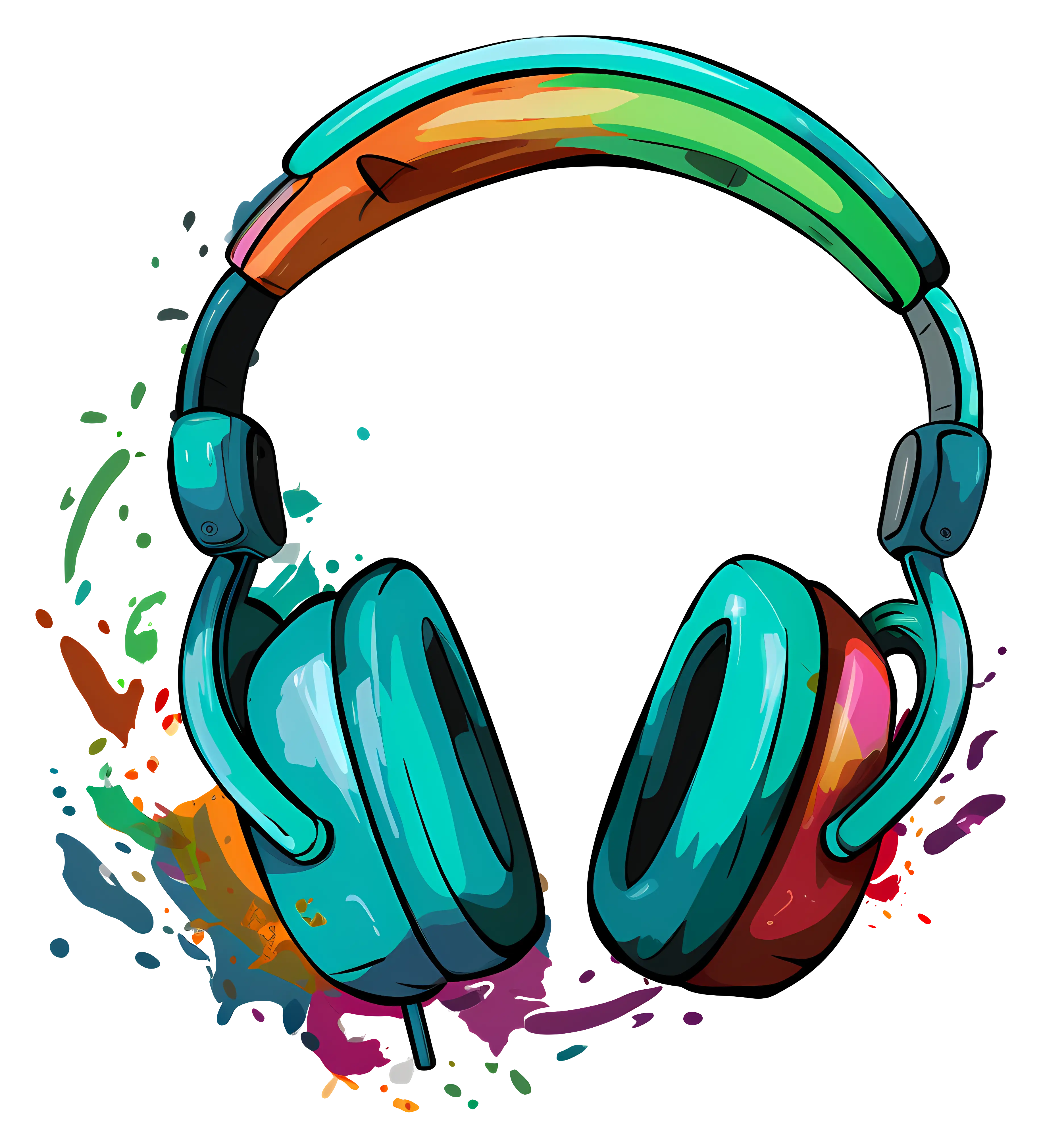 Colorful Artistic Headphones