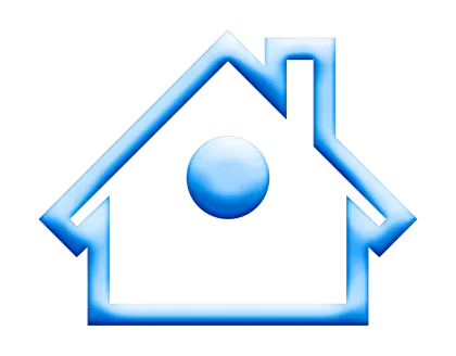Blue House Icon Illustration