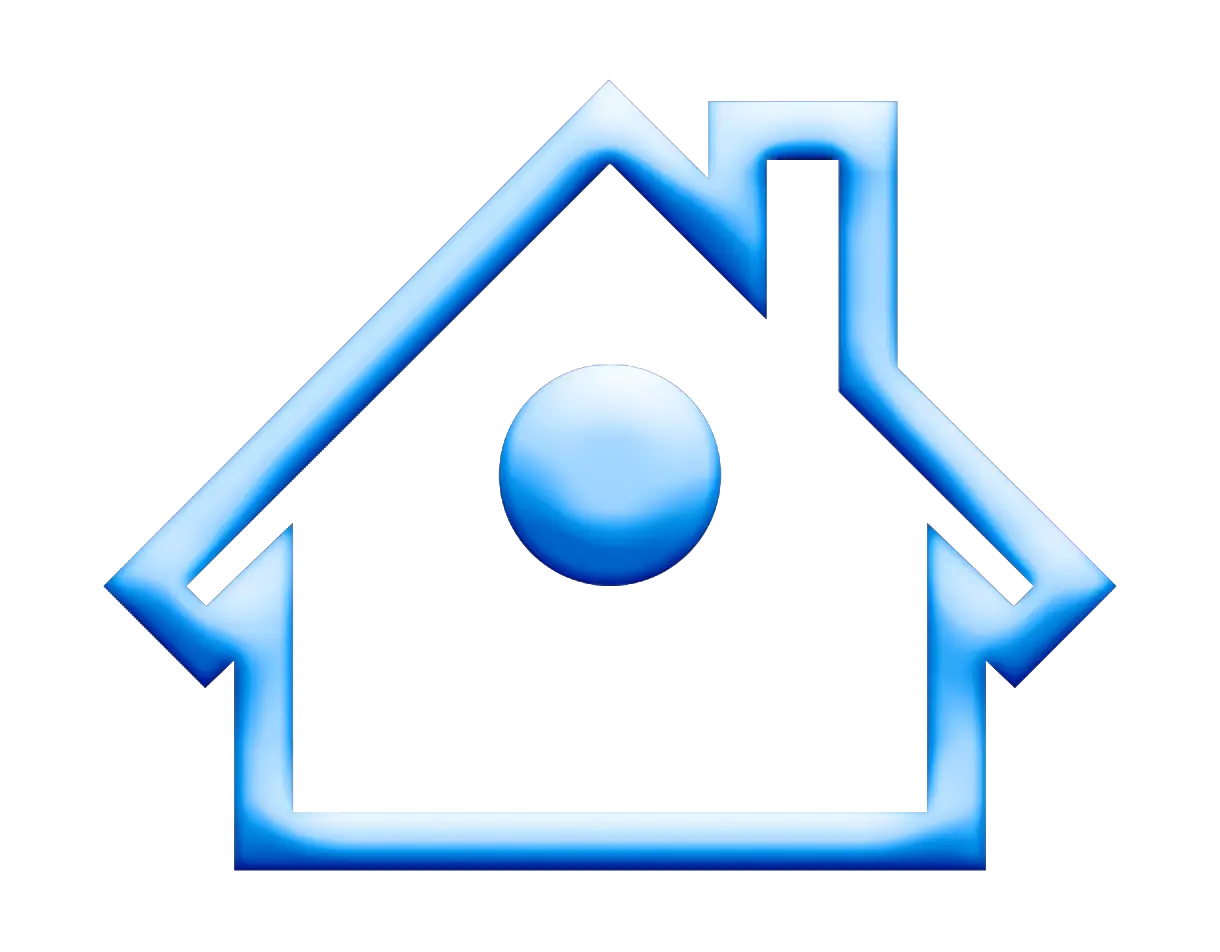 Blue House Icon Illustration