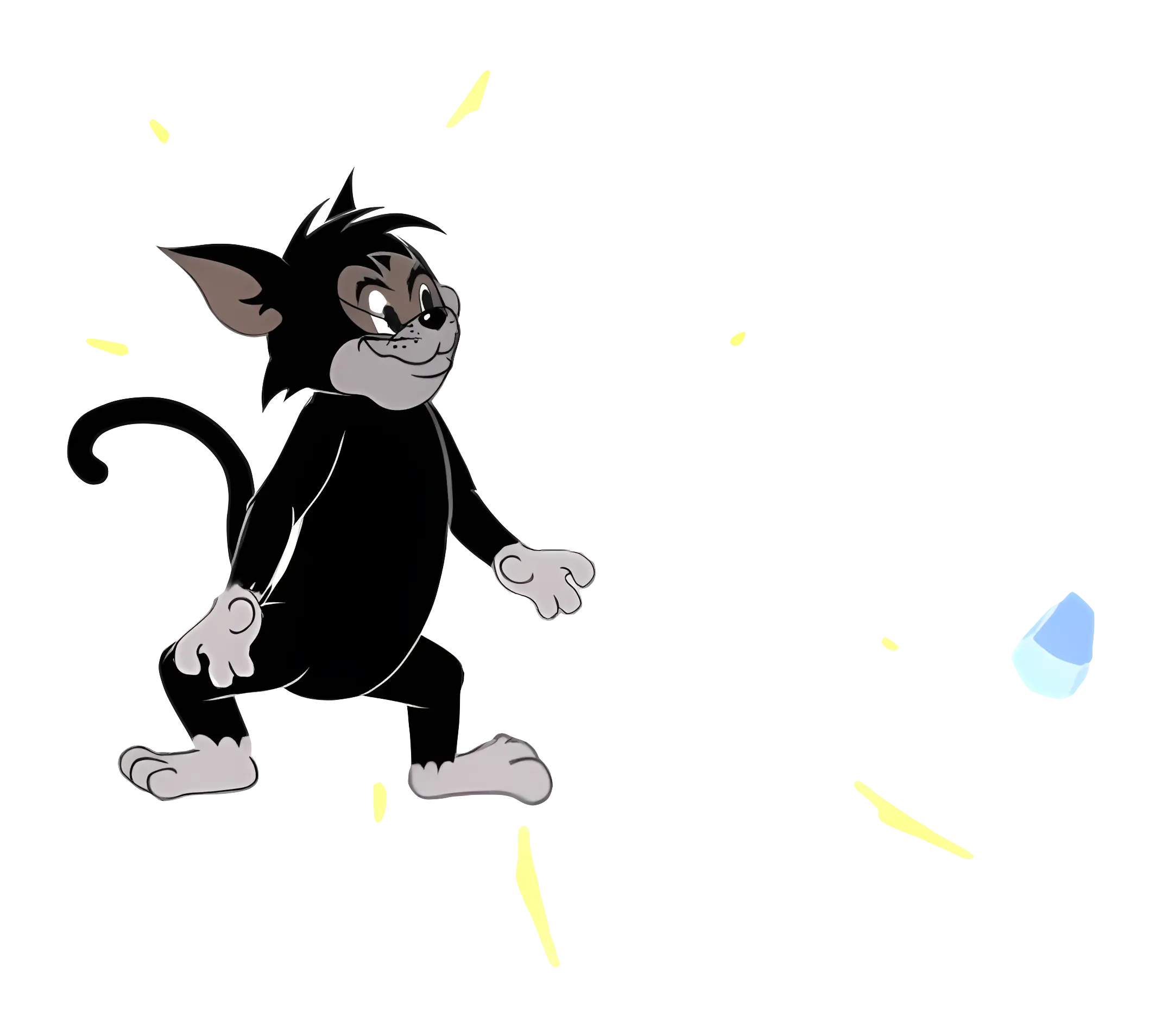 Black Cat Cartoon Character