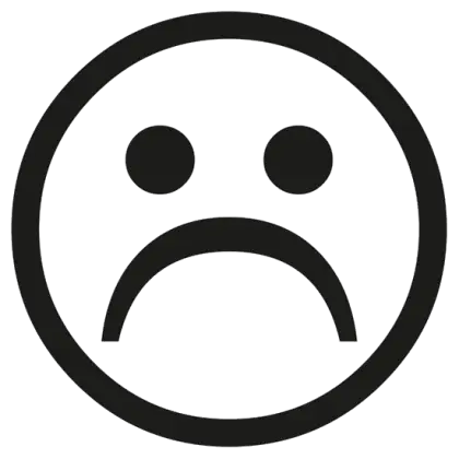 Minimalist Illustration of a Sad Face Icon