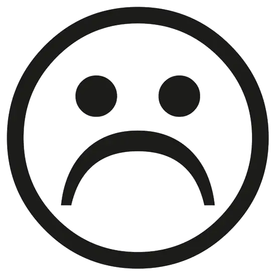 Minimalist Illustration of a Sad Face Icon