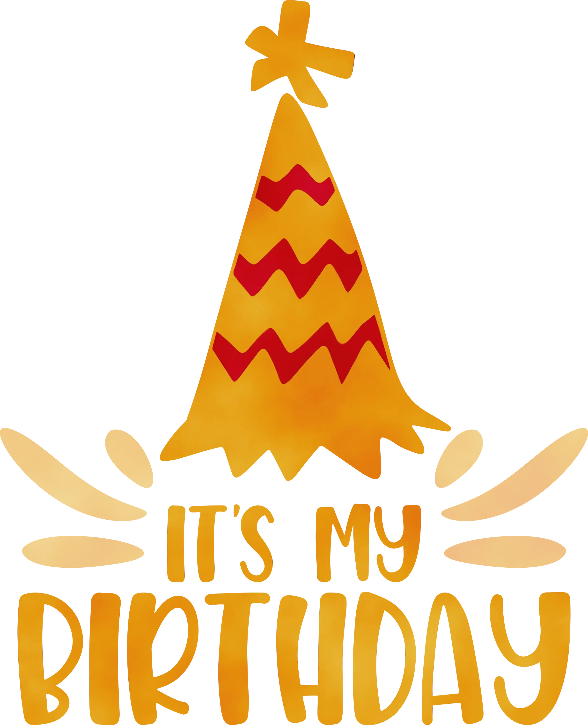 Birthday Party Hat Design with Festive Text