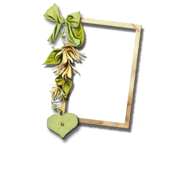 Decorative Green Frame with Bow