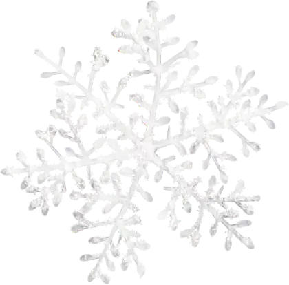Crystal White Snowflake Decoration