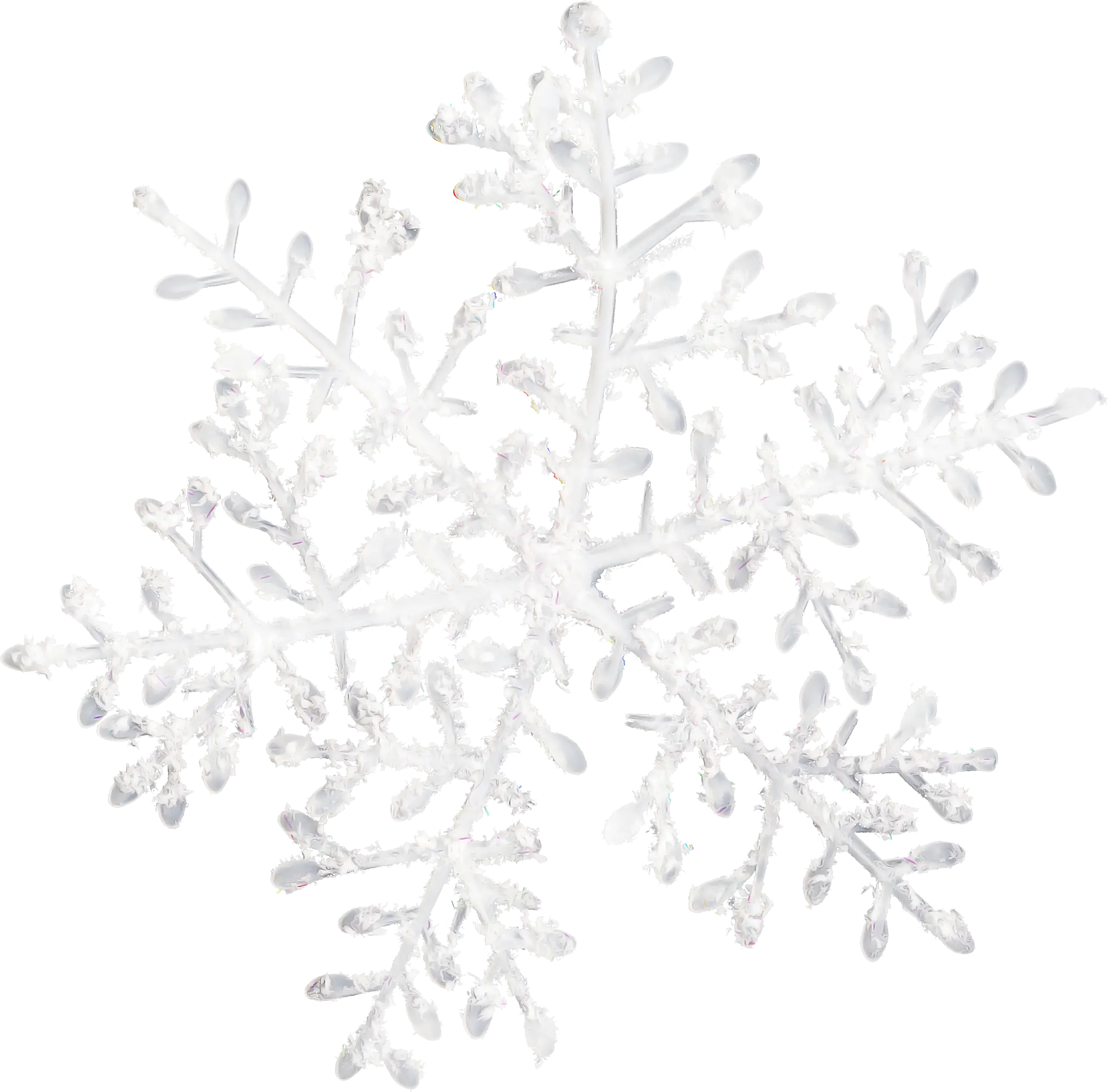 Crystal White Snowflake Decoration