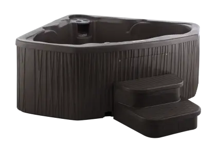 Black Modern Hot Tub with Steps