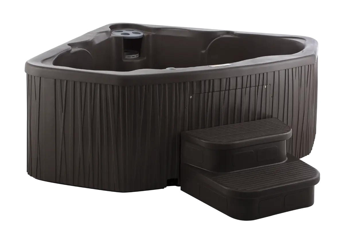 Black Modern Hot Tub with Steps
