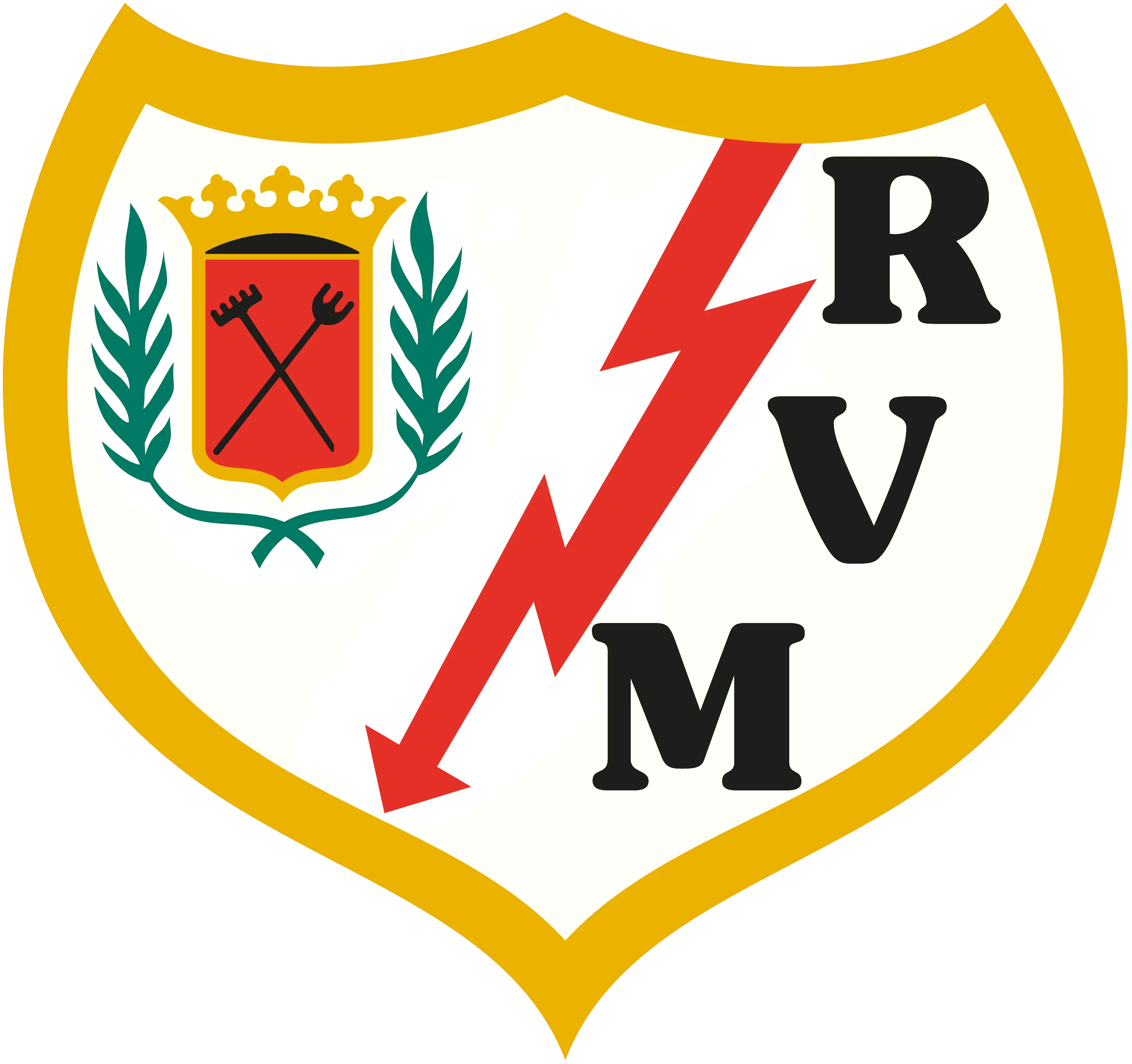 Crest Logo Design with RVM Text and Lightning