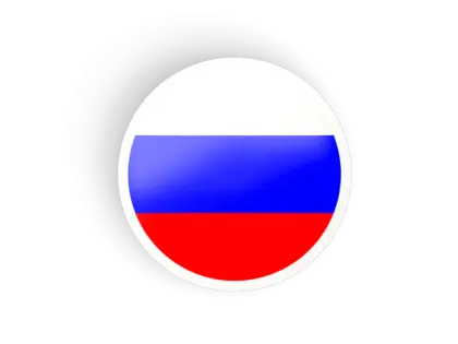 Round Russian Flag Emblem