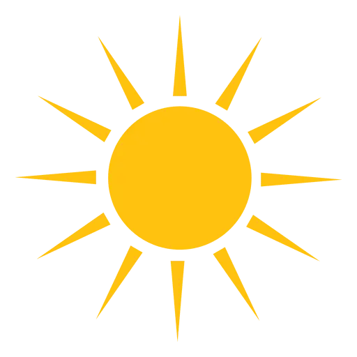 Yellow Sun Icon Illustration