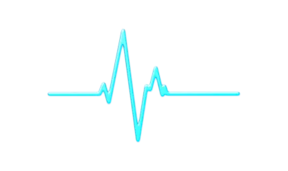 Blue Heartbeat Line Representation