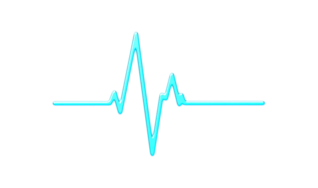 Blue Heartbeat Line Representation