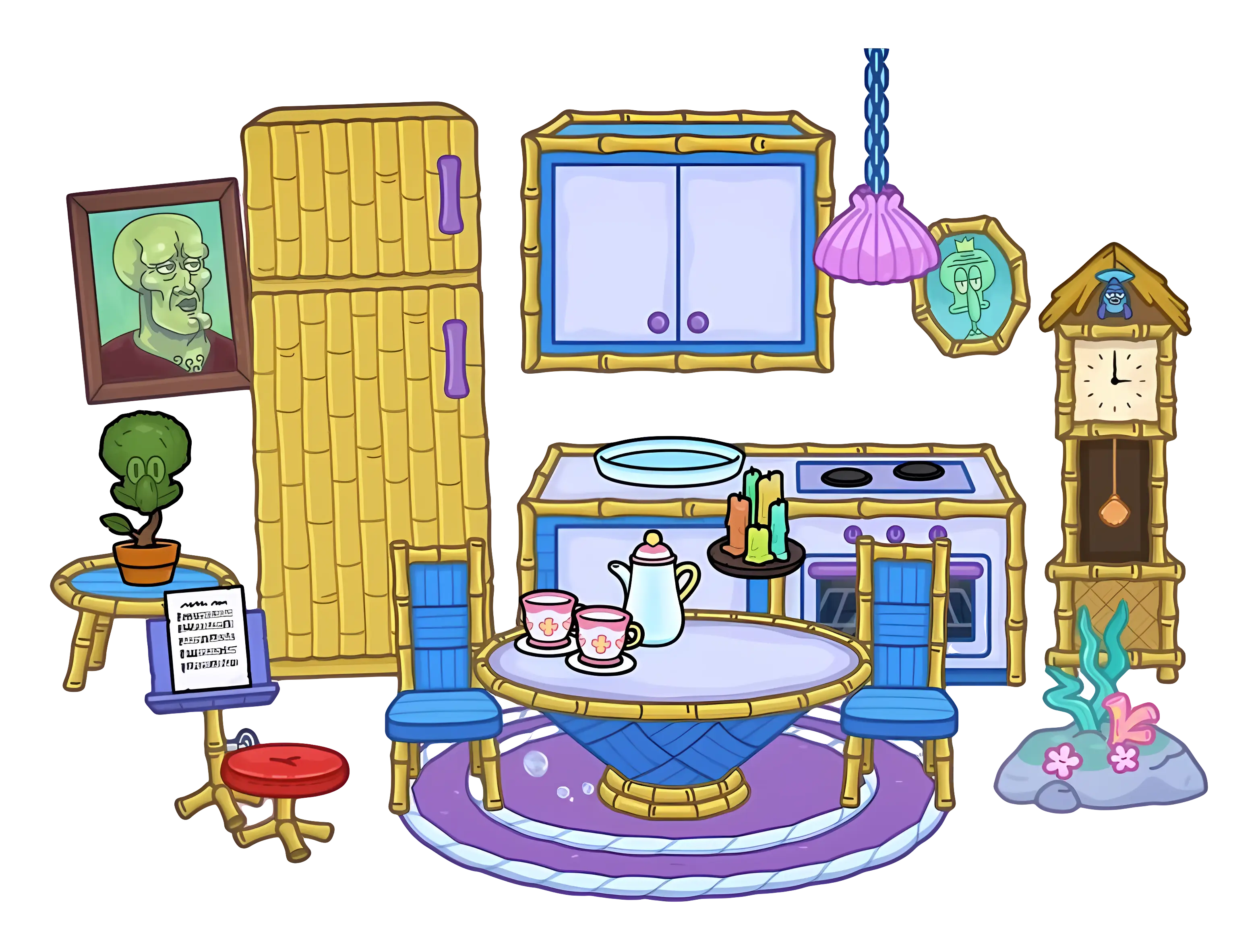 Cozy Kitchen with Furniture and Appliances