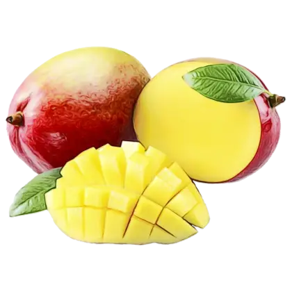 Ripe and Freshly Cut Mangoes