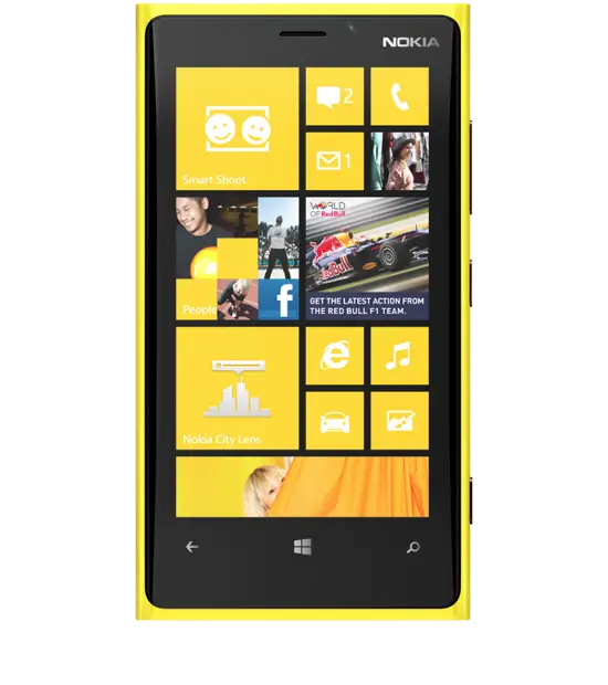 Yellow Nokia Smartphone with Windows OS