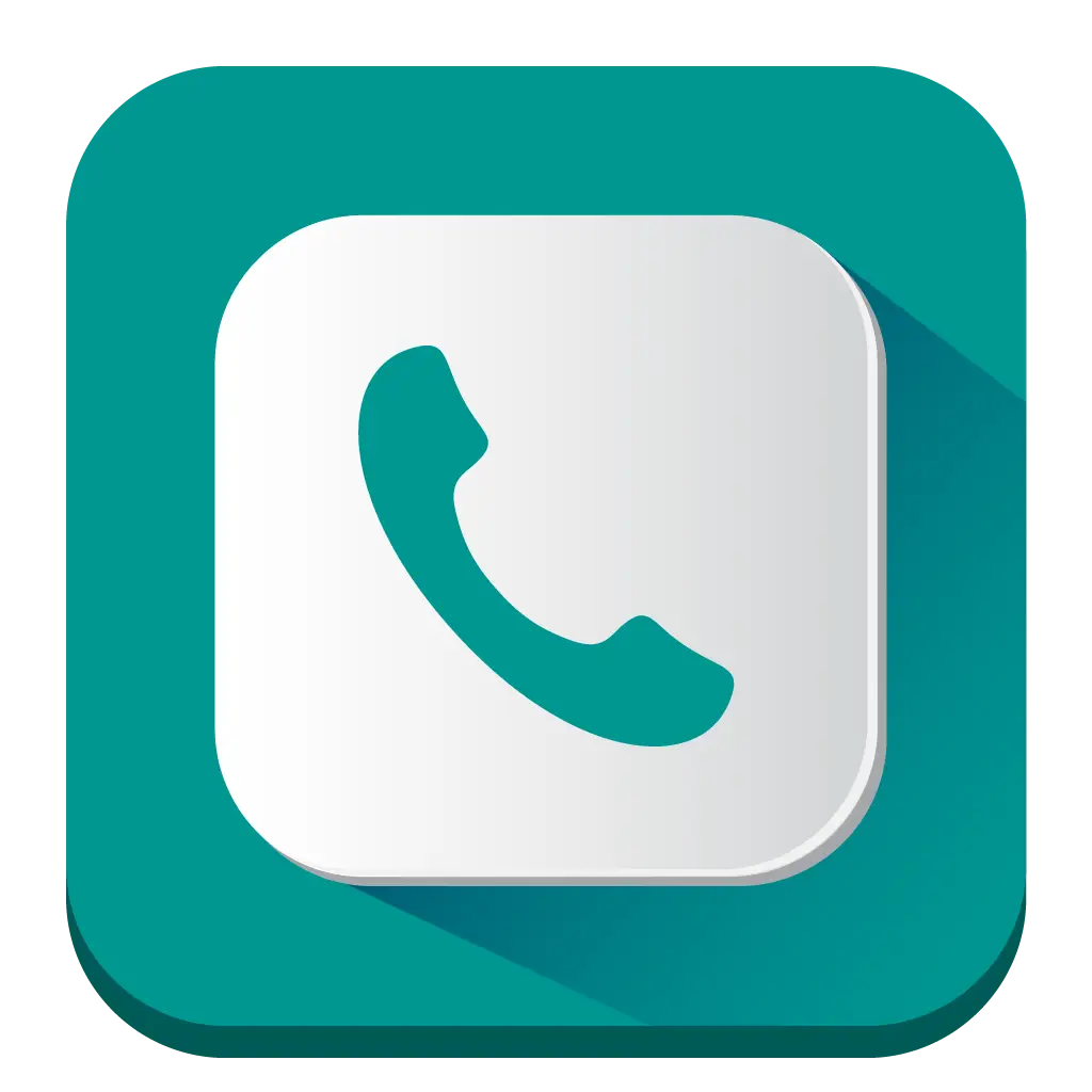 Phone Call Icon on Green Background