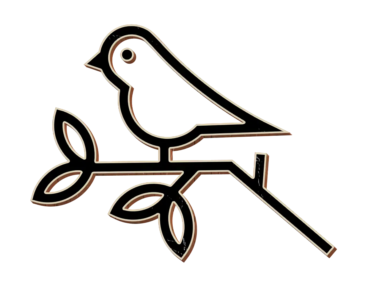 Simple Bird Outline Drawing
