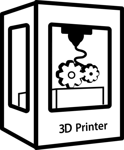 3D Printer Icon Illustration