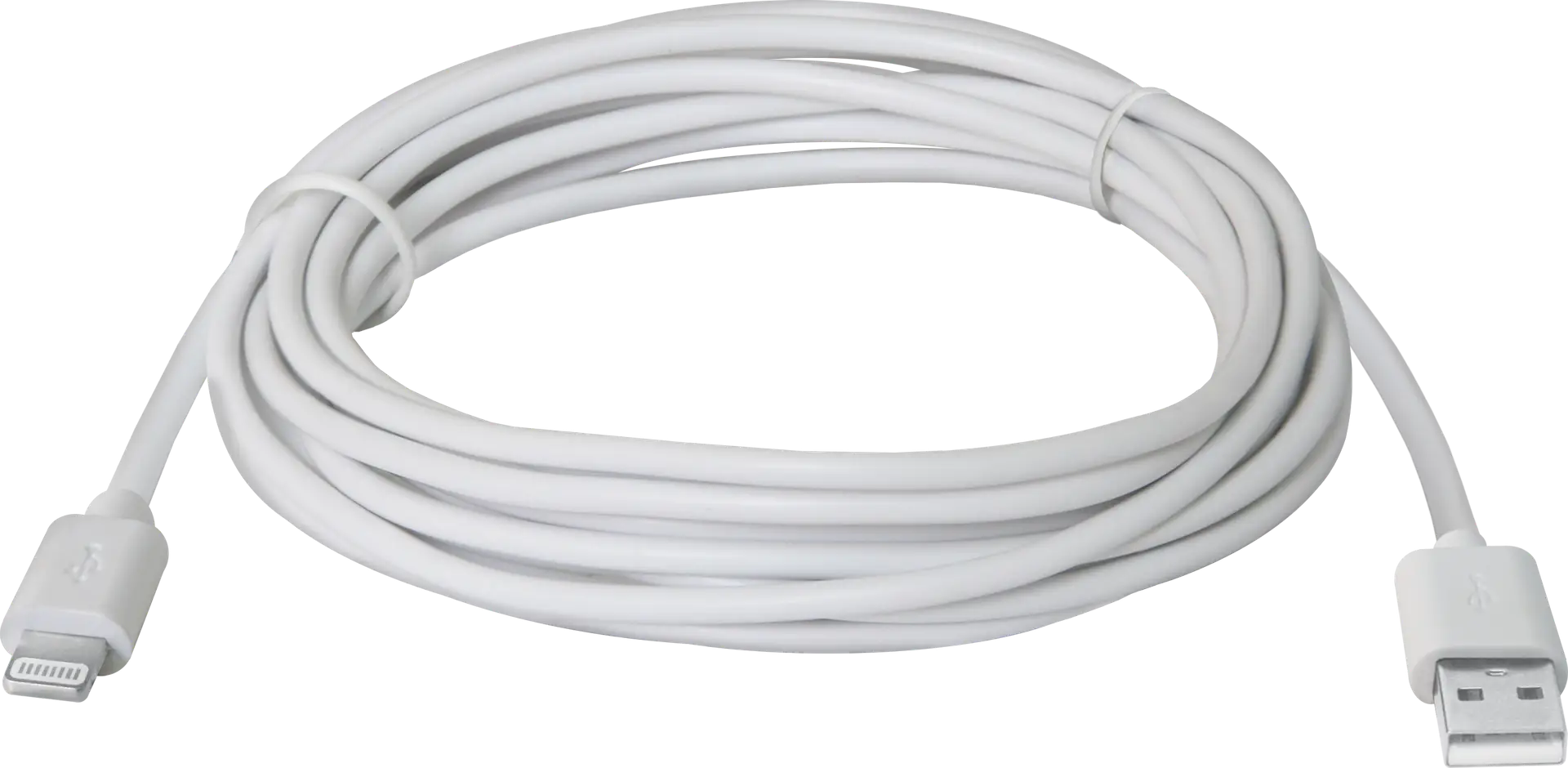 White USB Data and Charging Cable