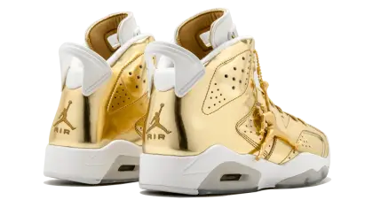 Gold Sneakers with White Soles