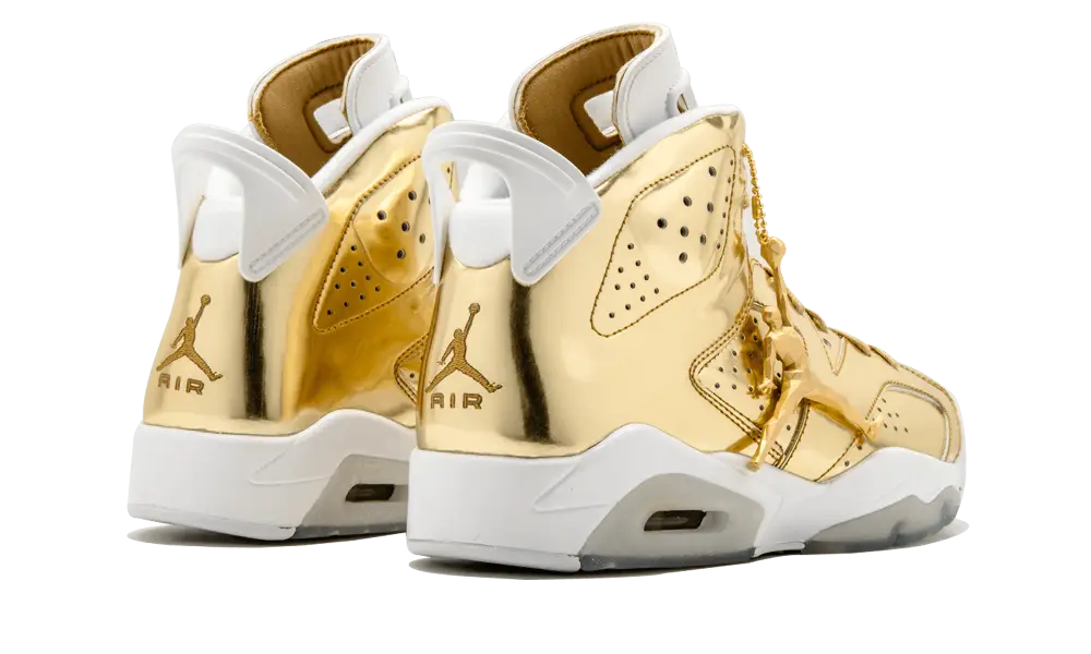 Gold Sneakers with White Soles
