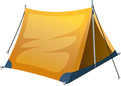 Bright Yellow Tent Illustration