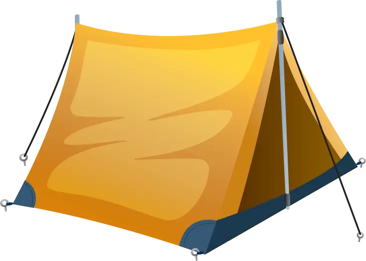 Bright Yellow Tent Illustration
