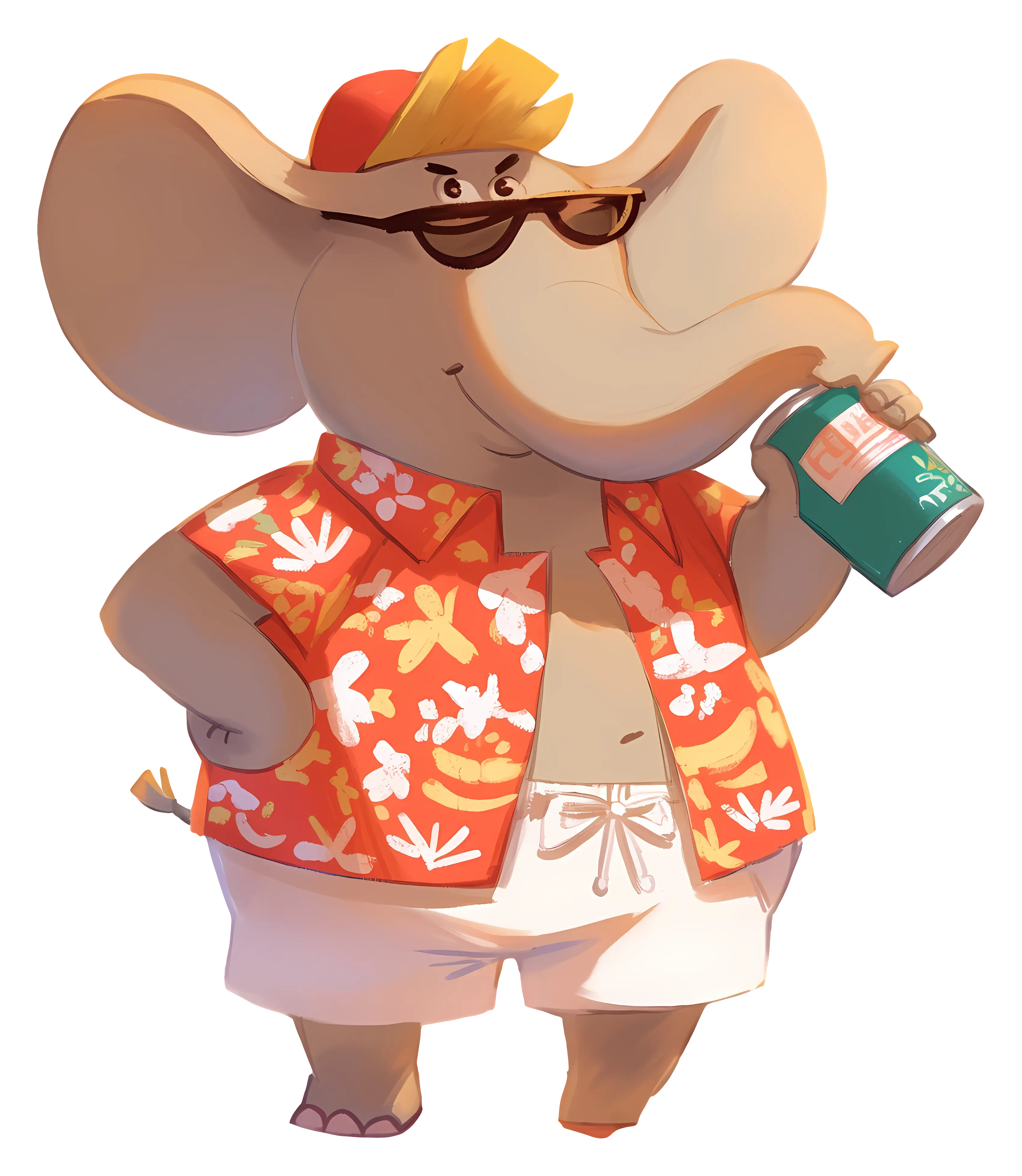 Elephant in Summer Attire