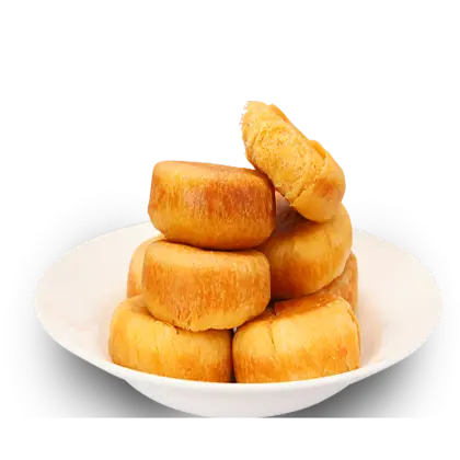 Golden Bread Rolls on a Plate
