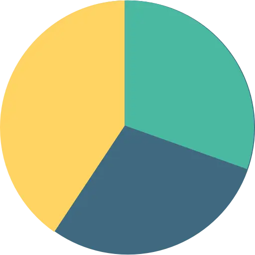 Simple Colored Pie Chart Illustration