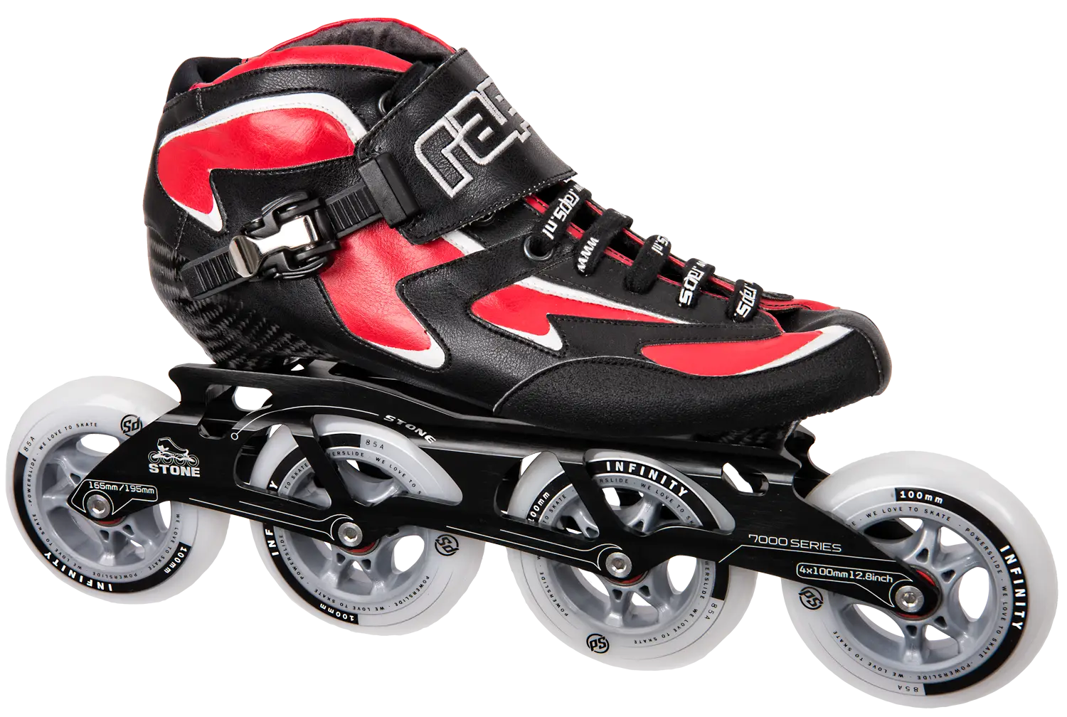 Speed Skating Rollerblade with Red Design