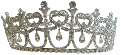 Diamond Tiara with Heart-Shaped Royal Design