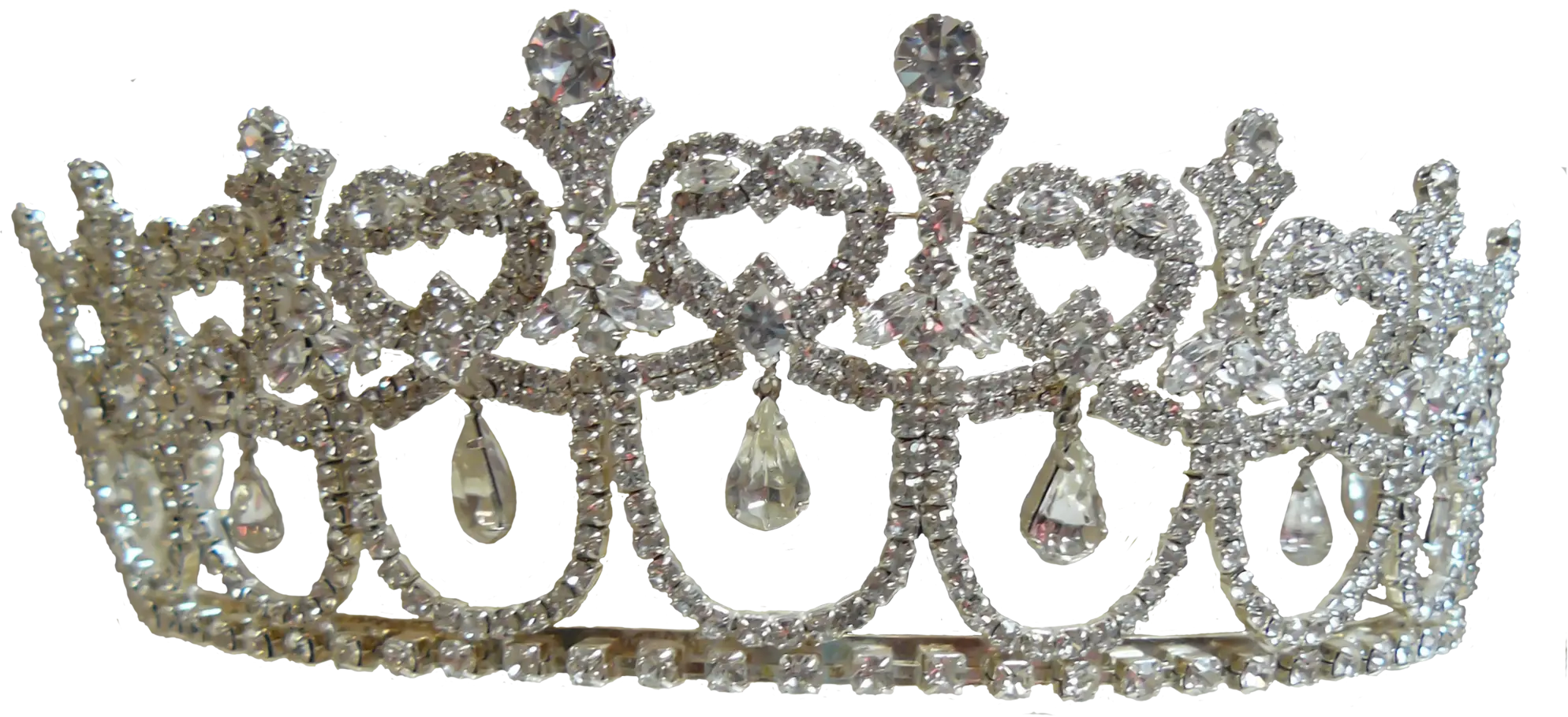 Diamond Tiara with Heart-Shaped Royal Design